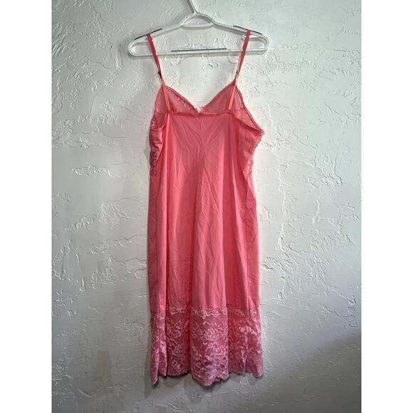 Penney's Adonna vintage pink lace nylon slip womens medium coquette fairycore - Picture 6 of 10